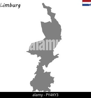 Hohe Qualität Karte Provinz der Niederlande. Limburg Stock Vektor