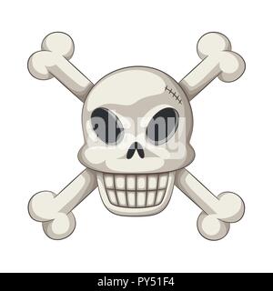 Lustige cartoon Totenkopf, Vector Illustration Stock Vektor