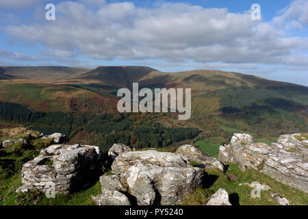 Waun von Rydd Bryniau Gleision, in der Nähe von Talybont, Brecon Beacons National Park, Powys, Wales. Stockfoto