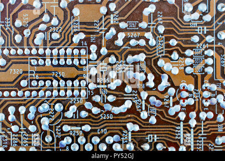 Alte braun Leiterplatte, Bild einer Stockfoto