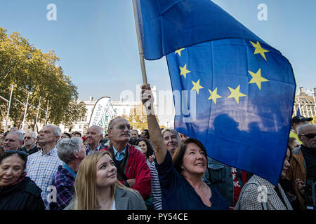 Anti Brexit Völker März Aufruf für eine zweite Volksabstimmung über die EU verlassen. London 20 Okt 2018 Stockfoto