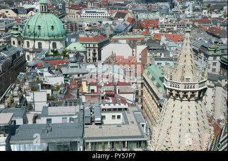 Wienpanorama, Blick Vom Stephansdom Auf sterben Buchforst Stockfoto