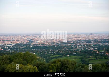 Wien, Panorama, mit Weinbergen - Wien, Panorama mit Weinbergen Stockfoto