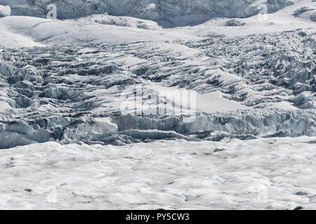 Nahaufnahme des Athabasca Gletscher der Columbia Icefields Stockfoto