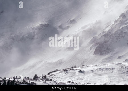 Schwerer Sturm in den Rocky Mountains, Colorado Stockfoto