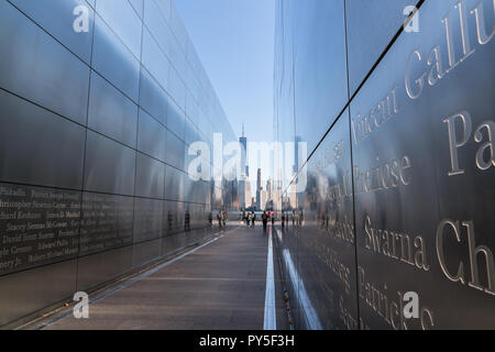 JERSEY CITY, NJ - 29. SEPTEMBER 2018: der leere Himmel Memorial in Jersey City, New Jersey Stockfoto