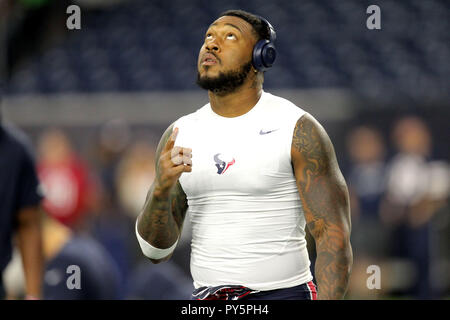 Houston, Texas, USA. 25 Okt, 2018. Houston Texans linebacker Benardrick McKinney (55) vor der NFL regular season Spiel zwischen den Houston Texans und die Miami Dolphins an NRG Stadion in Houston, TX am 25. Oktober 2018. Credit: Erik Williams/ZUMA Draht/Alamy leben Nachrichten Stockfoto