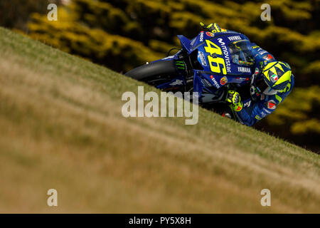 Melbourne, Australien. Freitag, 26 Oktober, 2018. Phillip Island, Australien. Freies Training 2. Valentino Rossi (Movistar Yamaha MotoGP Team). Quelle: Russell Hunter/Alamy leben Nachrichten Stockfoto