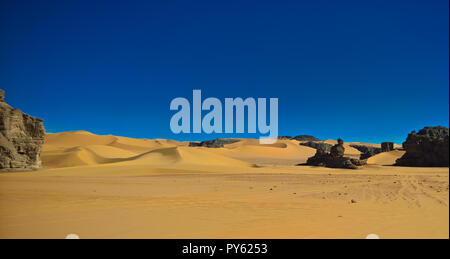 Abstrakte Rock Formation Boumediene in Tassili nAjjer Nationalpark, Algerien Stockfoto