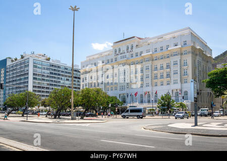 Copacabana Palace Hotel Rio de Janeiro, Brasilien Stockfoto