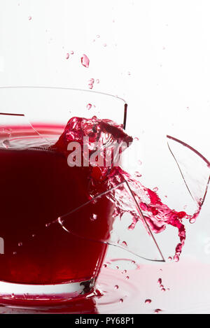 Ein Glas mit Saft Stockfoto