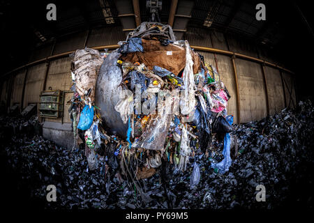 Kommunale gemischten Bewirtschaftung fester Abfälle Stockfoto