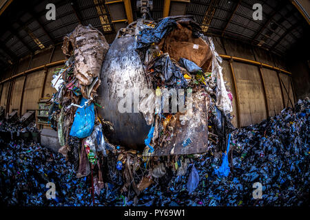 Kommunale gemischten Bewirtschaftung fester Abfälle Stockfoto