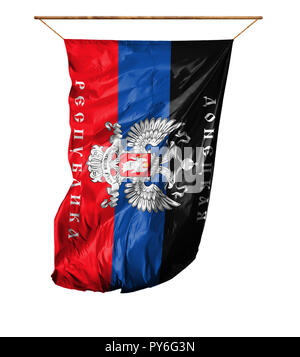 Flagge der Volksrepublik Donezk, schwarz blau rote Flagge des nicht