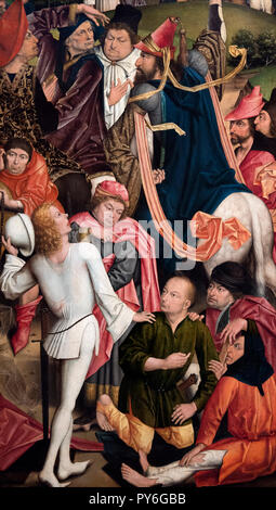 Ritter und Soldaten Würfeln spielen für Gewand Christi von derick Baegert, Öl auf Leinwand, c. 1477/8 Stockfoto