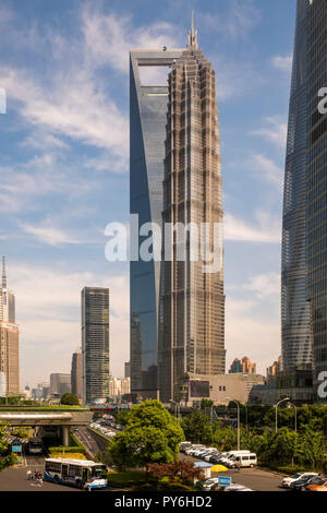 Neue Gebäude im Stadtteil Pudong von Shanghai, China, Asien Stockfoto