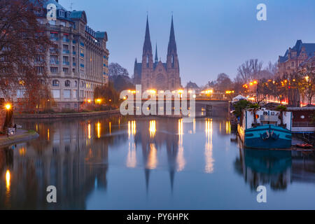 Morgen Straßburg, Elsass, Frankreich Stockfoto