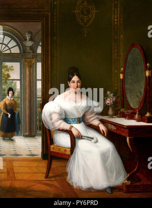 Francisco Lacoma y Fontanet, Carmen Moreno, Marquesa de Las Marismas del Guadalquivir 1833 Öl auf Leinwand, Museum der Romantik, Madrid, Spanien. Stockfoto