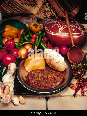 Würzige mexikanische Steak Stockfoto