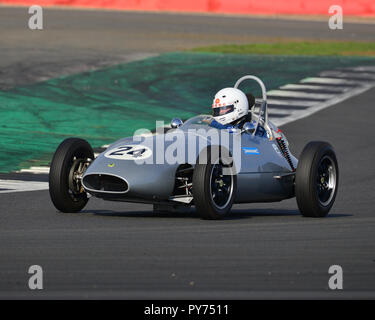 Xavier Kingsland, Hillwood FJ, FJHRA, historische Formel Junior vorne Motor, HSCC, Silverstone Endrunden, Silverstone, Oktober 2018, Autos, historische Racing Stockfoto