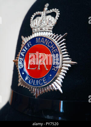 Greater Manchester Police Helm Stockfoto