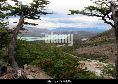 Traumhafte Aussicht von Nordenskjöld Sees im Torres del Paine Nationalpark, Chile Stockfoto