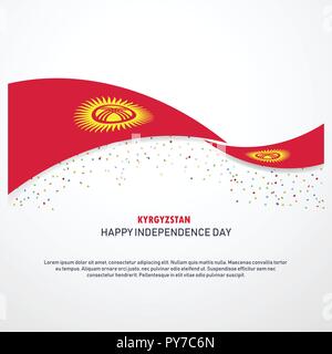 Kirgisistan Happy Independence day Hintergrund Stock Vektor