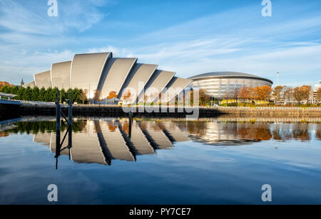 Schottischen Ausstellungs- und Konferenzzentrum und dem von der Hydrostatik-Einheit, Glasgow, Schottland, Großbritannien Stockfoto