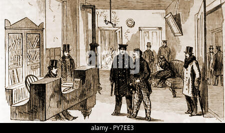 Boston USA 1859 - Captain's Office (kostenlos) in der Polizeistation Stockfoto