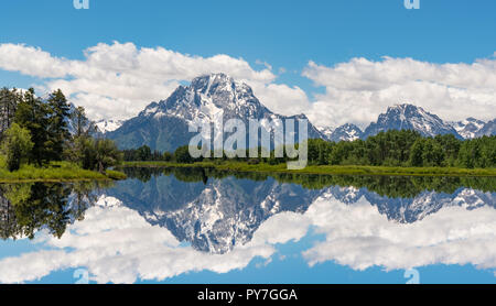 Oxbow Bend entlang der Snake River im Grand Teton National Park, Wyoming Stockfoto