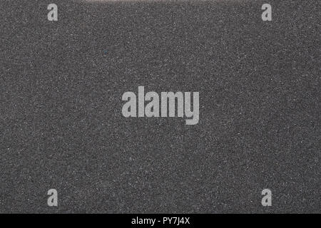 Schwarzer Schaumstoff, Schaumstoff Textur Hintergrund. Stockfoto