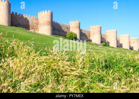 Mittelalterliche Stadtmauern, Avila, Spanien Stockfoto