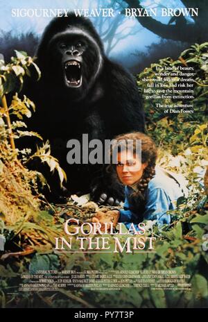 Original Film Titel: Gorillas im Nebel: DIE GESCHICHTE DER Dian Fossey. Englischer Titel: Gorillas im Nebel: DIE GESCHICHTE DER Dian Fossey. Jahr: 1988. Regie: Michael Apted. Quelle: WARNER BROTHERS/Album Stockfoto