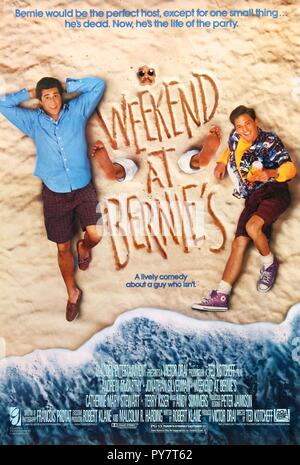 Original Film Titel: Wochenende bei BERNIE'S. Englischer Titel: Wochenende bei BERNIE'S. Jahr: 1989. Regie: TED KOTCHEFF. Quelle: 20th Century Fox/Album Stockfoto