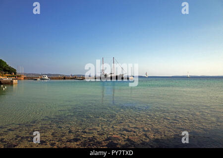 Palau, Sardinien. Cala Capra Strand Stockfoto