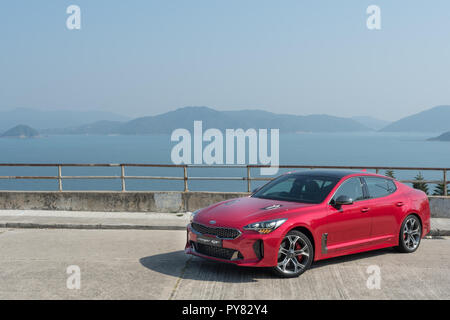 Hongkong, China, May 11, 2017: Hyundai Stinger GT 11.Dezember 2017 in Hongkong. Stockfoto