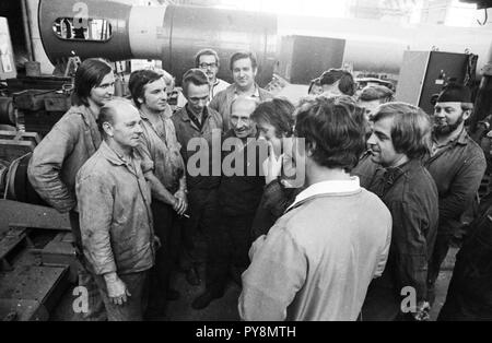 VEB (Volkseigener Betrieb) Germania in Karl-Marx-Stadt (DDR) im September 1975. Anlagenbau. | Verwendung weltweit Stockfoto