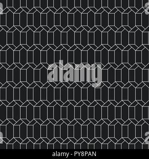 Geometrie abstract nahtlose Muster auf Schwarz und Weiß für Textilien, Tapeten, Textur und Struktur Stock Vektor