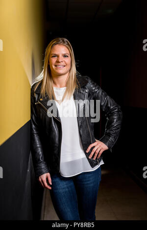 Lyon (Frankreich). 2017/12/07. Olympique Lyonnais Feminine, Fußball Club der französischen Frauen in Lyon. Eugenie Le Sommer, Französisch Professional Stockfoto