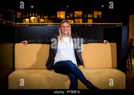 Lyon (Frankreich). 2017/12/07. Olympique Lyonnais Feminine, Fußball Club der französischen Frauen in Lyon. Eugenie Le Sommer, Französisch Professional Stockfoto