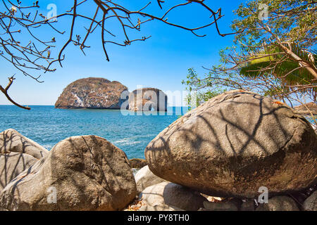 Puerto Vallarta, Schnorcheln Reiseziele in Los Arcos in der Nähe von kleinen Inseln Stockfoto
