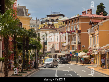 Schönen sonnigen Stadt Opatija, Istrien, Kroatien Stockfoto