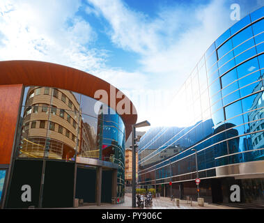 Andorra la Vella kommerziellen Bereich Straße in Pyrenäen Stockfoto