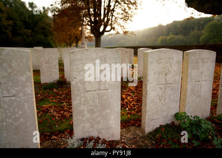 Blighty Tal Soldatenfriedhof mit viele von denen, die am 1. Juli 1916 getötet neben dem Schlachtfeld an der Somme Stockfoto