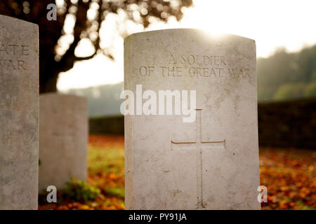 Blighty Tal Soldatenfriedhof mit viele von denen, die am 1. Juli 1916 getötet neben dem Schlachtfeld an der Somme Stockfoto