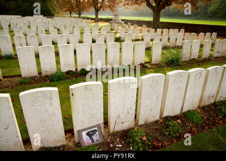 Blighty Tal Soldatenfriedhof mit viele von denen, die am 1. Juli 1916 getötet neben dem Schlachtfeld an der Somme Stockfoto