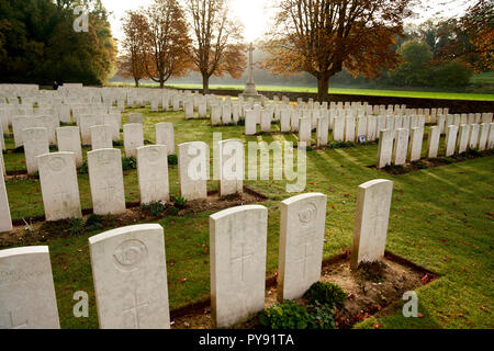 Blighty Tal Soldatenfriedhof mit viele von denen, die am 1. Juli 1916 getötet neben dem Schlachtfeld an der Somme Stockfoto