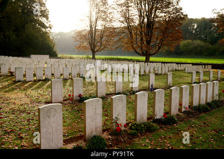 Blighty Tal Soldatenfriedhof mit viele von denen, die am 1. Juli 1916 getötet neben dem Schlachtfeld an der Somme Stockfoto