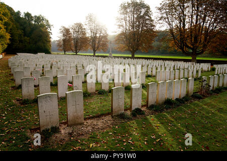 Blighty Tal Soldatenfriedhof mit viele von denen, die am 1. Juli 1916 getötet neben dem Schlachtfeld an der Somme Stockfoto