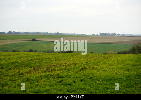 Blick über die Front an der Somme Schlachtfeld von der Leipziger Salient Stockfoto